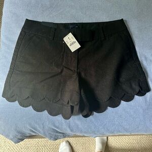 J. Crew Black Scalloped Shorts